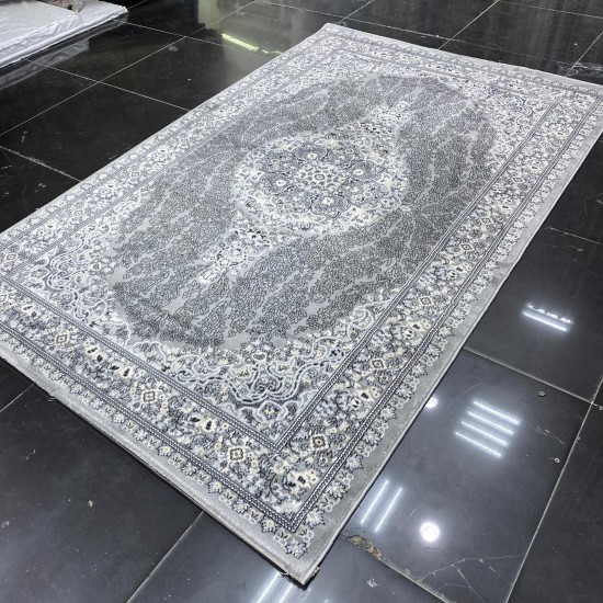 Turkish Carpet Aqua 5045 Gray Black B