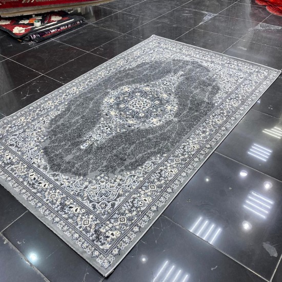 Turkish Carpet Aqua 5045 Gray Black B