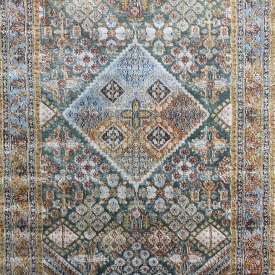 Georgian Carpet Rose A0795B Green Beige 100*300