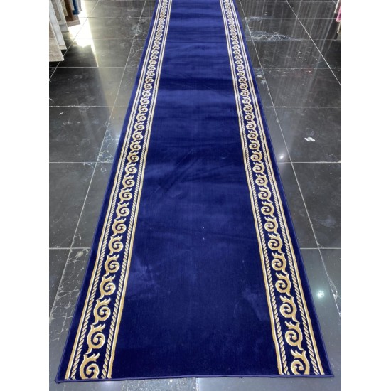 Formal royal corridor, drawer frame, dark blue color