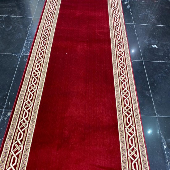 An official royal corridor with a red frame