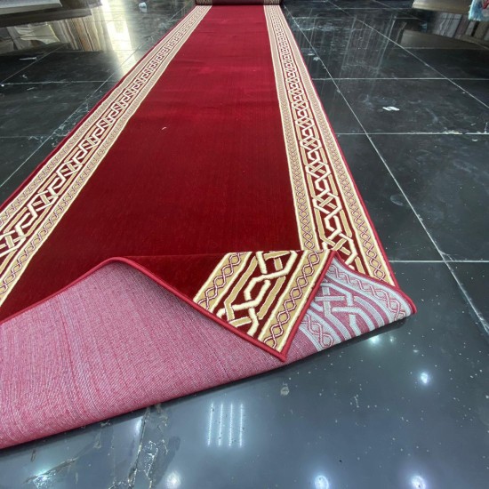 An official royal corridor with a red frame