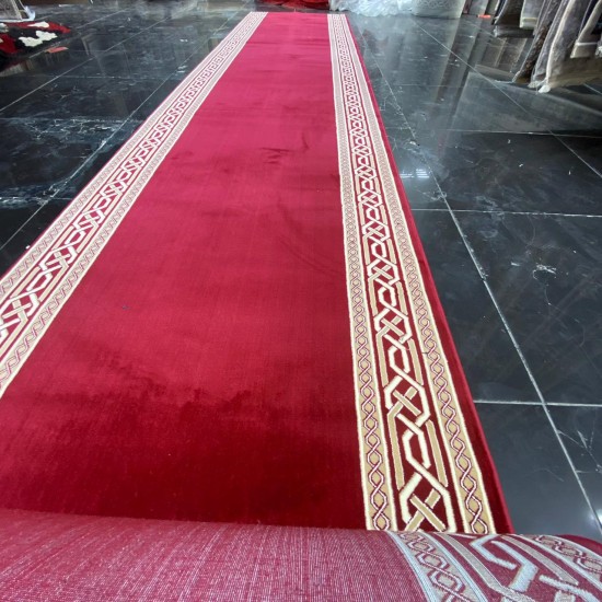 An official royal corridor with a red frame