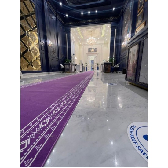 Royal corridor lavender carpets in a frame purple color 100*100