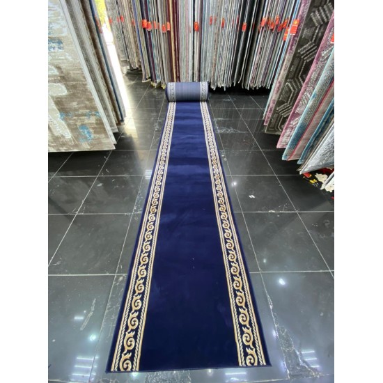 Formal royal corridor, drawer frame, dark blue color