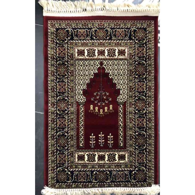 Imam prayer rugs, authentic, wool twisted thread, 75 cm * 125 cm, green