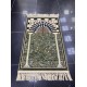 Green prayer rug inspired by the carpet design in Al-Rawdah Al-Nabawi Mosque