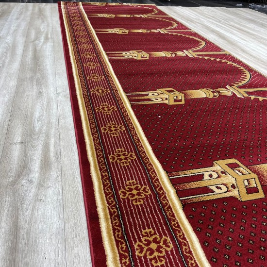 Turkish prayer rug SC116 red size 125*500