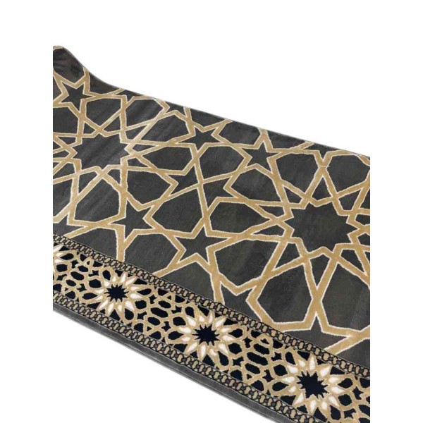 Turkish Rawdah prayer Rug Sky gray Size 125*500 cm