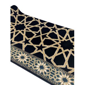 Turkish Rawdah prayer Rug navy Size 125*500 cm