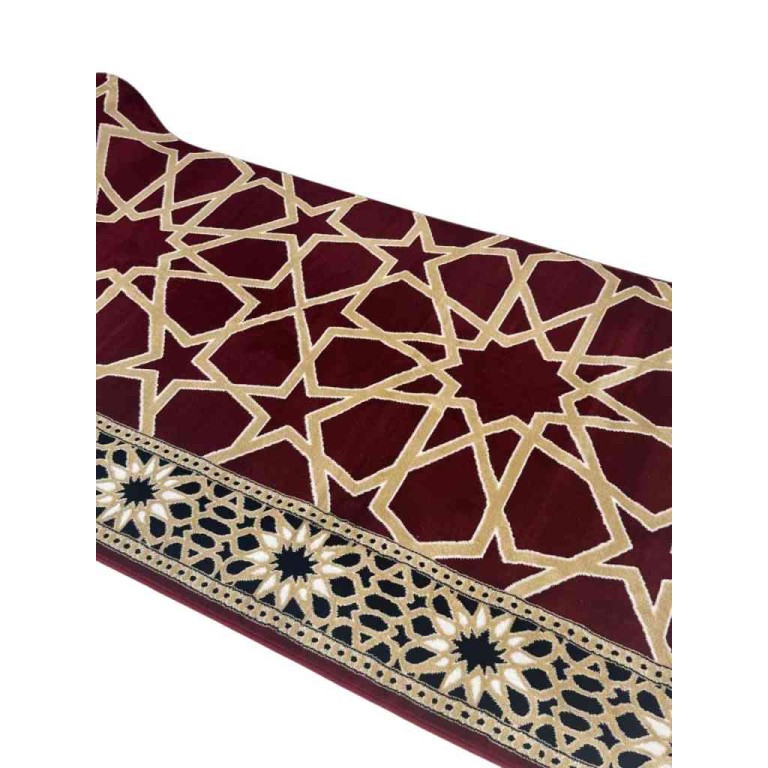 Turkish red Rawdah prayer rug size 125*500 cm