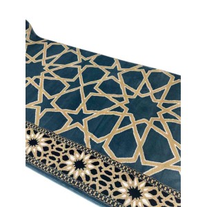 Turkish Rawdah prayer Rug Sky Blue Size 125*500 cm