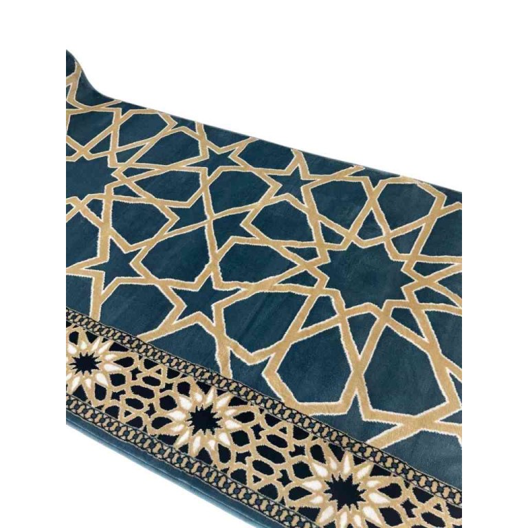 Turkish Rawdah prayer Rug Sky Blue Size 125*1000 cm
