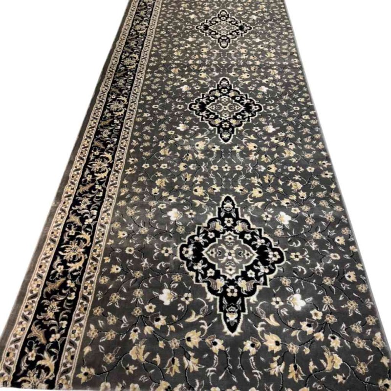 سجاد صلاة محراب تركي 4869C رصاصي مقاس 125*1000 سم