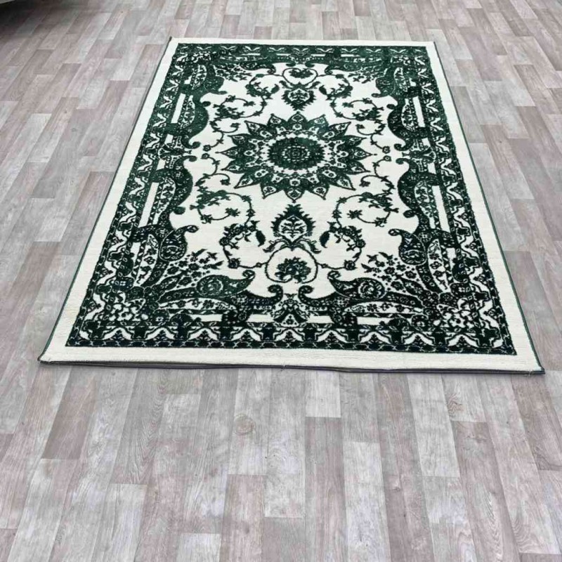 Turkish carpet silk curtain 3164 green size 120*170