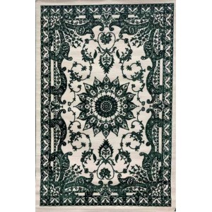 Turkish carpet silk curtain 3164 green size 250*350