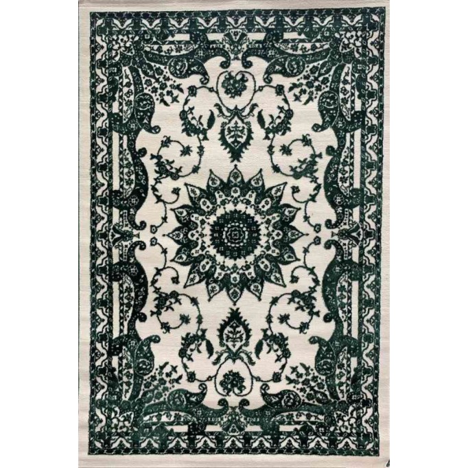 Turkish carpet silk curtain 3164 green size 120*170
