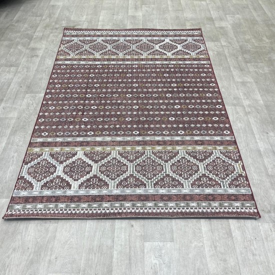 Kyona Turkish carpet bohemian pattern 05068B red color