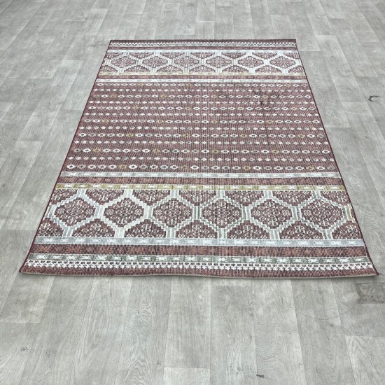 Kyona Turkish carpet bohemian pattern 05068B red color