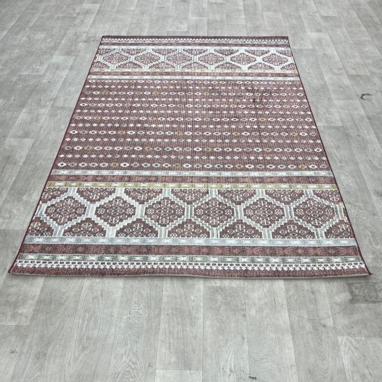 Kyona Turkish carpet bohemian pattern 05068B red color