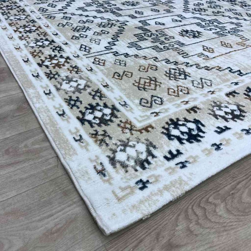 سجاد تركي ميا 11224B بيج ازرق غامق مقاس 200*300