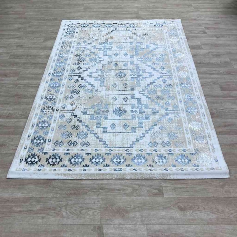 سجاد تركي ميا 11224B بيج ازرق غامق مقاس 200*300