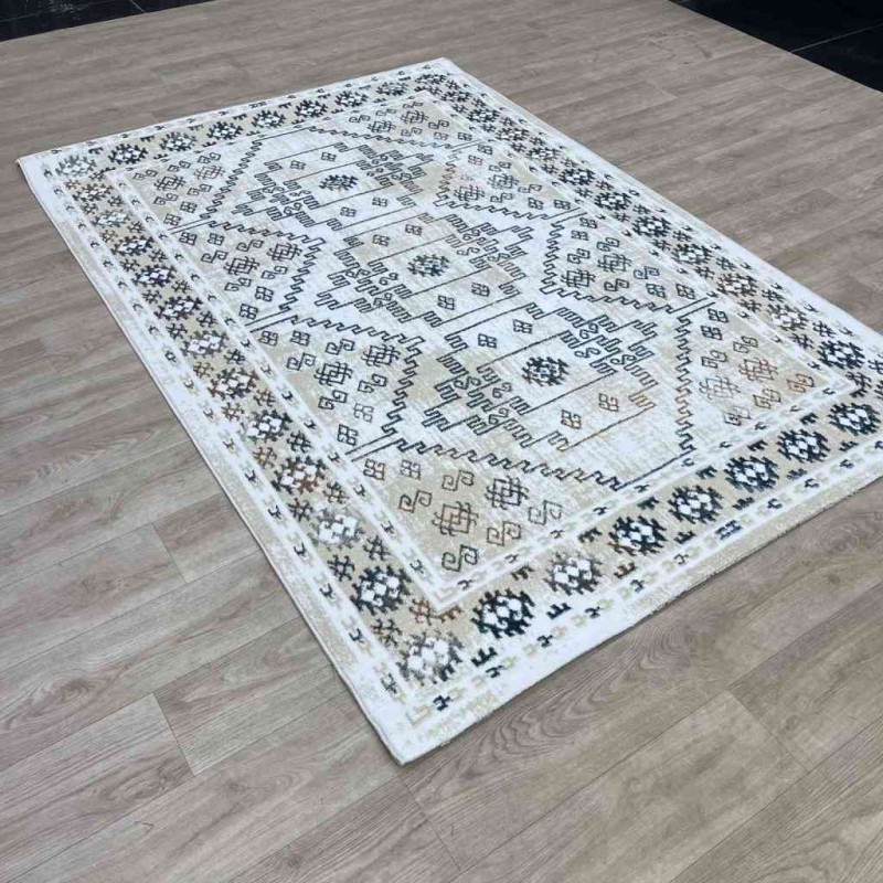 سجاد تركي ميا 11224B بيج ازرق غامق مقاس 200*300