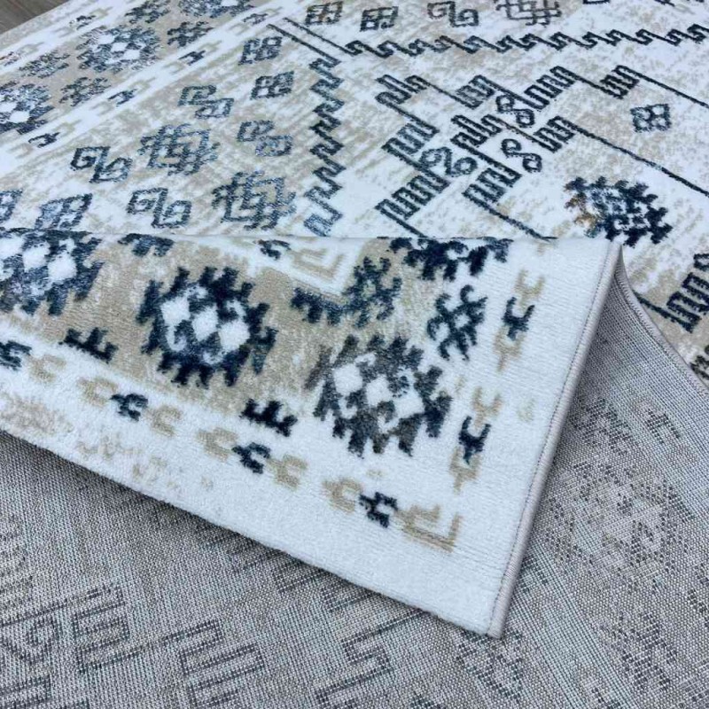 سجاد تركي ميا 11224B بيج ازرق غامق مقاس 200*300
