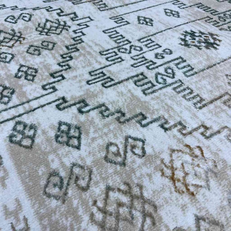 سجاد تركي ميا 11224B بيج اخضرمقاس 200*300
