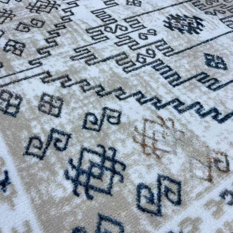 سجاد تركي ميا 11224B بيج رصاصي مقاس 200*300
