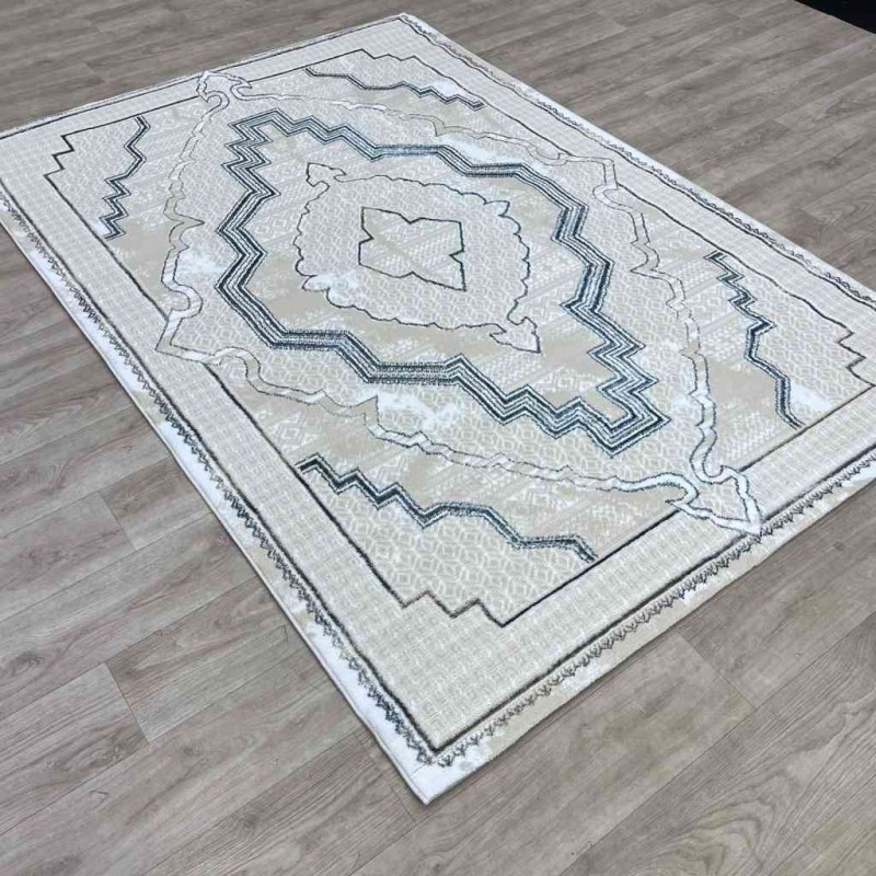 سجاد تركي ميا 11236B بيج سماوي مقاس 80*150