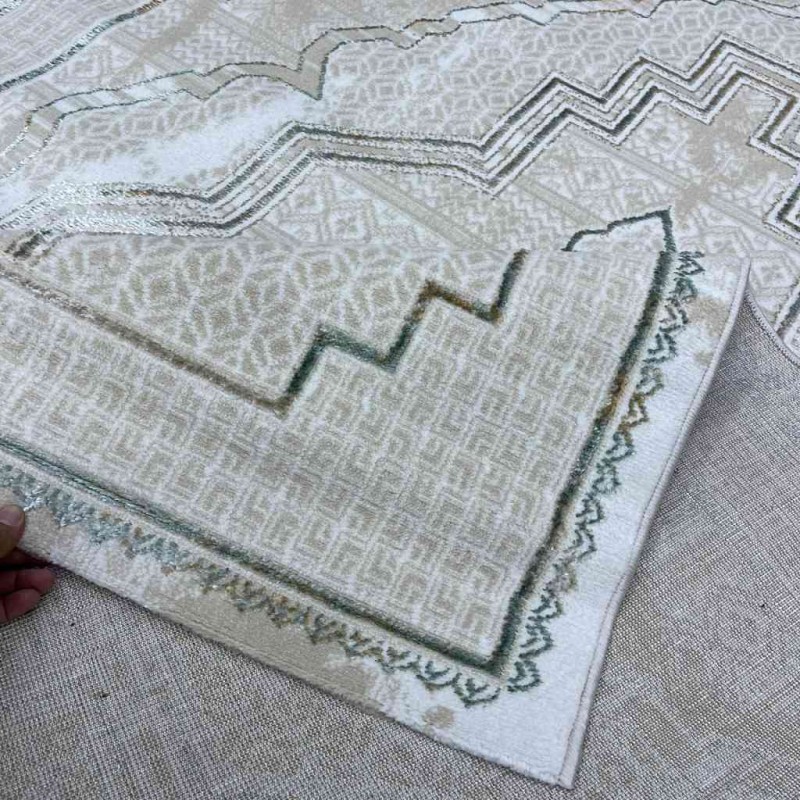 سجاد تركي ميا 11236B بيج اخضرمقاس 100*300