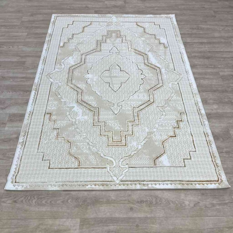 سجاد تركي ميا 11236B بيج ذهبي مقاس 200*300