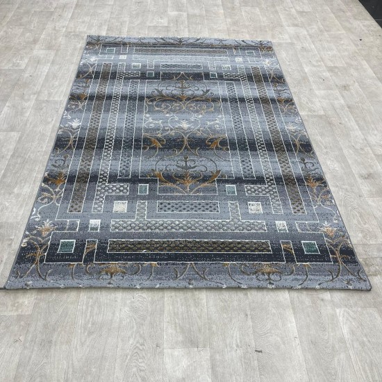 Turkish carpet Silhouette pattern No 04917B a modern and distinctive pattern dark gray color