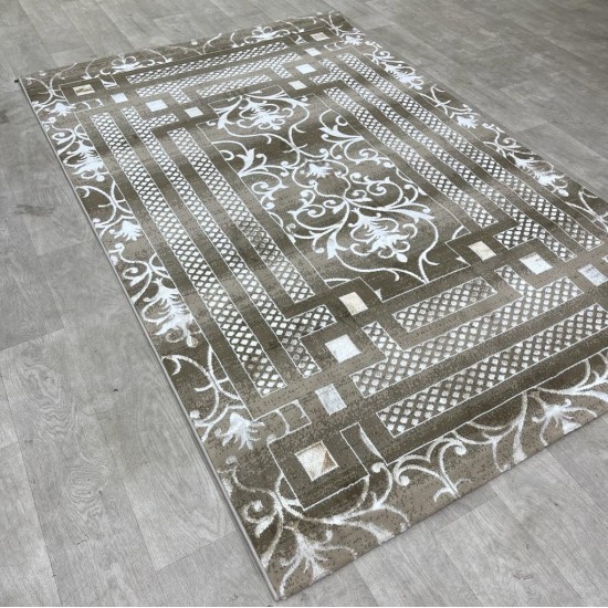 Turkish carpet Silhouette pattern No 04917B a modern and distinctive pattern brown color