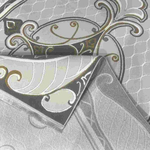 سجاد تركي بيونكلا BN102A كريم رصاصي مقاس 400*600