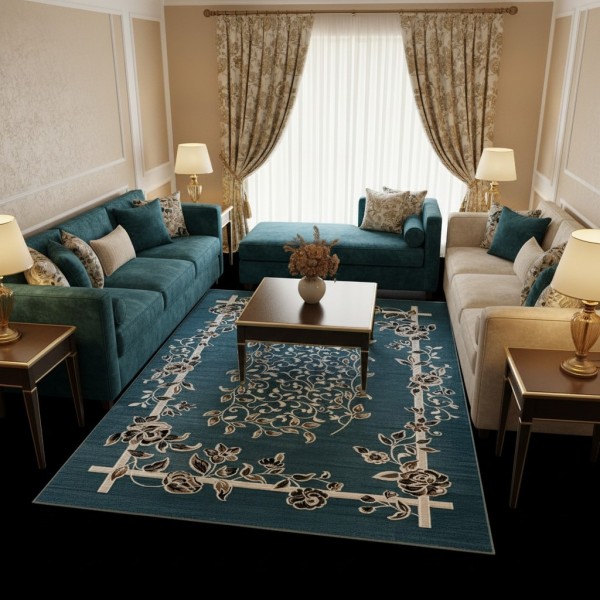 MALMO Turkish classic Rugs S1019 blue size 250*350