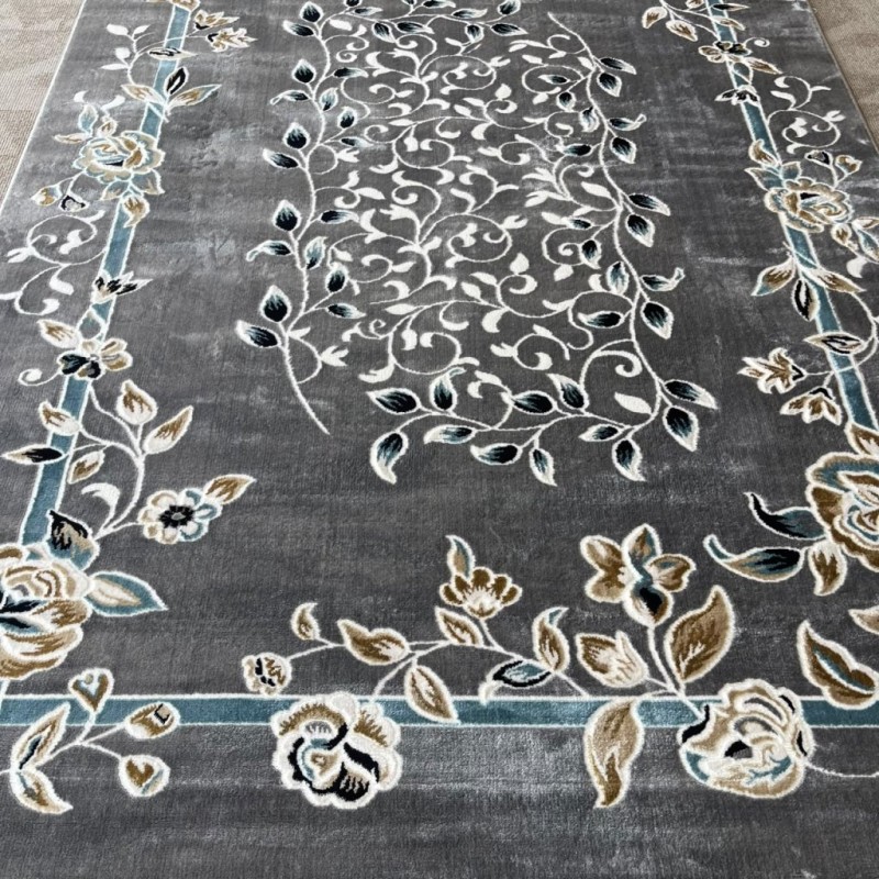 سجاد كلاسيك مالمو تركي S1019 رصاصي مقاس 300*400