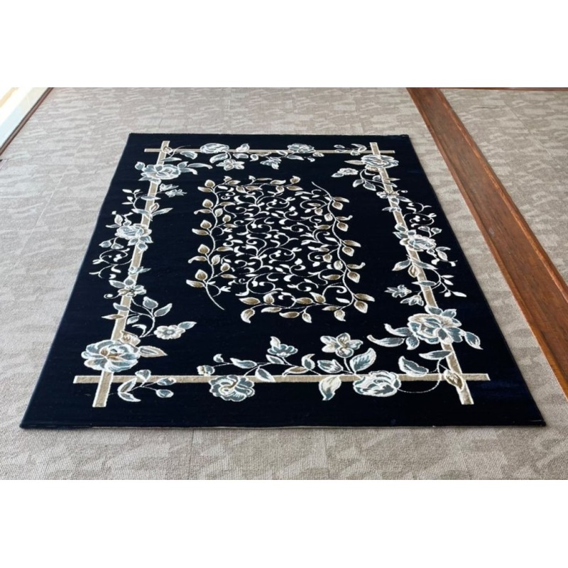 سجاد كلاسيك مالمو تركي S1019 كحلي مقاس 50*80