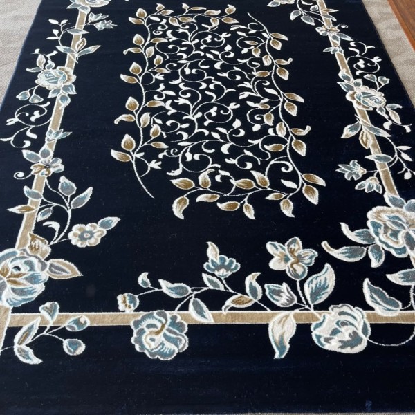سجاد كلاسيك مالمو تركي S1019 كحلي مقاس 100*200