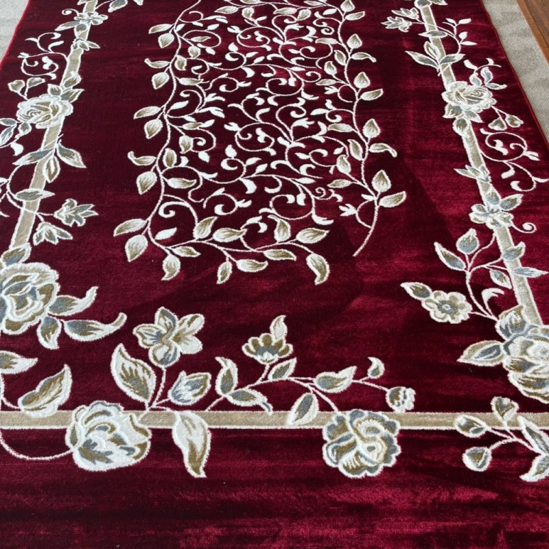 سجاد كلاسيك مالمو تركي S1019 عنابي مقاس 300*400