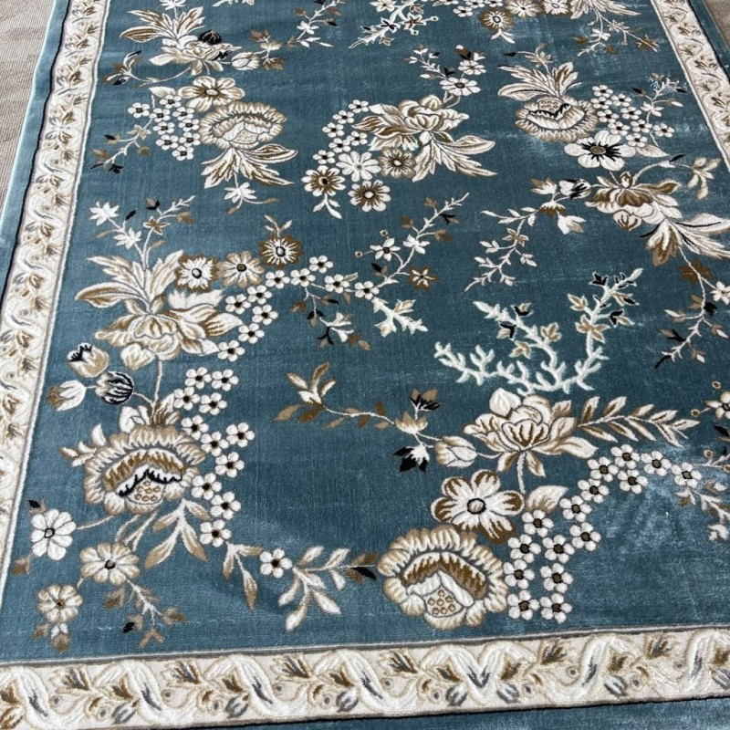 سجاد كلاسيك مالمو تركي S1020 سماوي مقاس 100*200