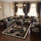 سجاد كلاسيك مالمو تركي S1020 كحلي مقاس 250*350