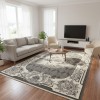 RAZANA Turkish Carpet 36262A Dark gray Size 100*300