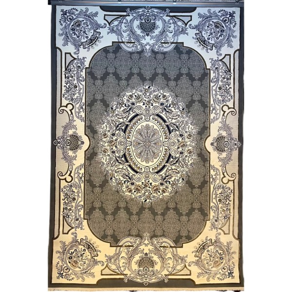 RAZANA Turkish Carpet 36262A Dark gray Size 100*300