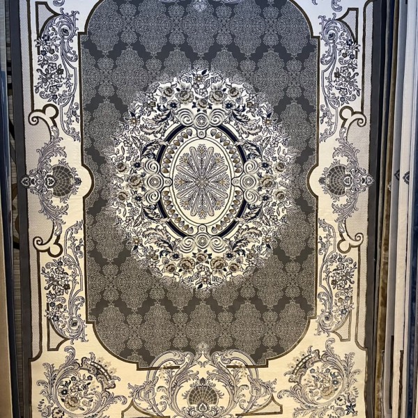 RAZANA Turkish Carpet 36262A Dark gray Size 100*300