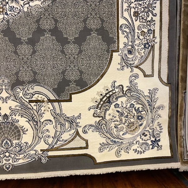 RAZANA Turkish Carpet 36262A Dark gray Size 100*300