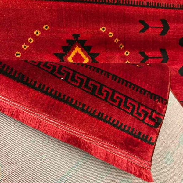 Turkish Bukhari Super Afghani Rug 07381 Red Size 250*350