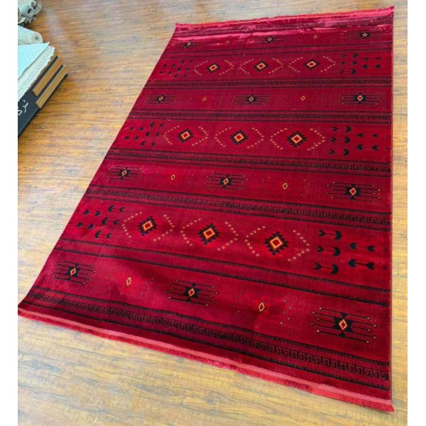 Turkish Bukhari Super Afghani Rug 07381 Red Size 250*350