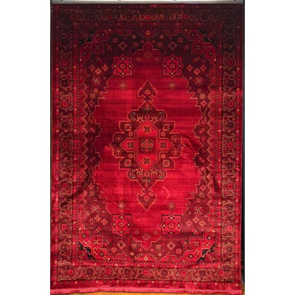 Turkish Bukhari Super Afghani Rug RFG4512 Red Size 250*350